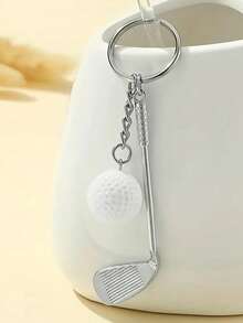 1个极简高尔夫球杆钥匙扣创意高尔夫配件小众包挂饰送给高尔夫爱好者的礼物可爱少女心汽车必备汽车装饰卡哇伊度假必备包包配件 - 彩色 - 查看 2