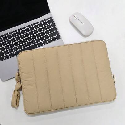 VALUEWIN Comfyable Puffy Laptop Sleeve 11 13.3 14 15.6 16 Inch, Quilted Puffer Laptop Carrying Case, Pillow Case Compatible With MacBook Air M4 2025 M3 M2 M1, Pro M4 Pro/Max, Khaki
