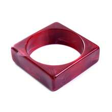 Vòng tay acrylic bất đối xứng hình học phong cách retro màu đỏ dành cho nữ, phù hợp cho các bữa tiệc, sự kiện và đeo hàng ngày. - Dòng sản phẩm màu đỏ - Xem 20