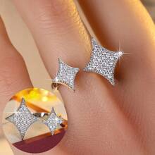 1pc Women's Star Cubic Zirconia Open Ring, Suitable For Women's Daily, Dating, Party Wear, Eid, Ramadan, Holiday Gift (No Box) - Ring - View 16