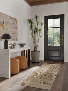 1pc Geometric Color Block Patchwork Area Rug, Moroccan Carpet, Soft Washable Rug For Bathroom, Kitchen, Entryway, Hallway, Bedroom, Living Room, All Season - Multicolor - View 5