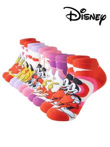 Disney 5/1 Pair Women Ankle Socks, Gift, Summer Socks, Cartoon Mickey, Minnie, Donald Duck, Daisy Socks, Comfortable Breathable Fashion Novelty Socks - Multicolor - View 10