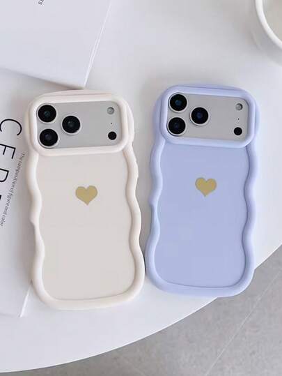 1 pieza Funda de teléfono con forma de corazón de macaron DIY, compatible con Samsung Galaxy S25, S24, S24 Plus, S24 Ultra, S24 FE, S20, S21, S22, S23 Series, y 11, 11 Pro, 11 Pro Max, 12, 12 Pro, 12 Pro Max, 13, 13 Pro, 13 Pro Max, 14, 14 Pro, 14 Pro Max, 15, 15 Pro, 15 Pro Max