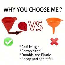 Engine Funnel Car Universal Silicone Liquid Funnel Washer Fluid Change Foldable Portable Auto Engine Oil Petrol Change Funnel - A - View 7