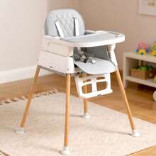 Advwin 4-In-1 Baby High Chair Portable Feeding Chair Foldable Infant Dining Seat - 灰色 - 查看 9