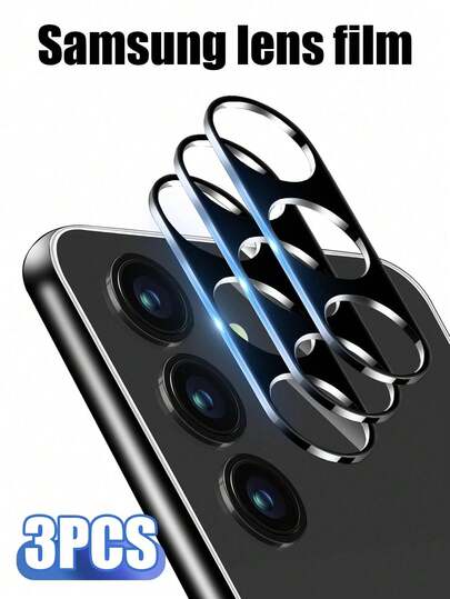 3pcs Clear Camera Lens Protector, High-Definition Tempered Glass Full Screen Coverage, Easy Installation, Anti-Fingerprint, 9H Hardness, Anti-Shock, Perfect Fit, Smooth Touch, Compatible With Phone Cases, Fully Protect Your Phone Lens, Compatible With Samsung Galaxy S20 FE/S21 FE/S23 FE/S24 FE/A02/A02S/A03/A03S/A06/A12 4G/5G/A13 4G/5G/A14 5G/A15/A16/A21/A21S And Other Series, Phone Accessories. Applicable To Daily Shield, Office, Home Daily Shield Office Home Phone Camera Cover Waterproof Shockproof Anti-Fall Scratch Resistant
