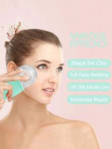 3-Piece Ice Massage Roller Set - Facial Skincare Ice Massage Roller Kit, Facial Massage Tool, Silicone Ice Massage Roller, Rose Quartz Roller Massager With Gua Sha Board, For Relieving Facial And Eye Puffiness, Facial Massager, Contour Shaping, Skin Care And Radiance, Suitable For Eyes, Neck And Face, Ice Massage Roller Mold Cube - Skincare Tools. Summer Ice Massage Products, Office Supplies, Study Supplies, Travel Essentials. - 綠色 - 查看 3