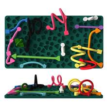 Tableau d'activités sensorielles, jouet anti-stress silencieux en silicone, jouet sensoriel à triturage pour soulager le TDAH, l'autisme et l'anxiété, convient aux enfants autistes et TDAH, tableau anti-stress silencieux avec sac de rangement, convient aux enfants de 3+ ans et aux adultes - Multicolore - Voir 6
