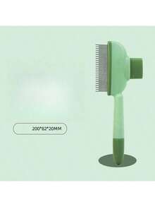 1/2 件装宠物自清洁梳，猫狗毛发去除梳，长毛宠物专用梳理梳，按摩去毛梳，一键自清洁毛发去除器，钢格梳虱子梳超密齿加密梳狗狗毛发漂浮猫咪毛发清洁器 - 彩色 - 查看 6