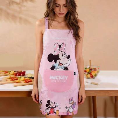Disney Officially Licensed Waterproof & Oil-Resistant Apron, Comfortable Kitchen Cooking Apron For Men & Women