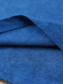 Women's Cotton Embroidered Floral T-Shirt, Round Neck Short Sleeve Casual Top, Loose Fit Tee For Summer, S-5XL Sizes Available, White Base With Colorful Flower Embroidery, Lightweight Breathable Basic Shirt - Màu xanh lam - Xem 5