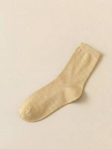 1/3/5 双女式闪亮短袜，时尚舒适百搭踝袜，适合派对、聚会、日常穿着 - 彩色 - 查看 7