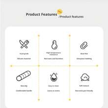 Semi-Transparent Silicone Spatula, Non-Stick Cookware, Heat Resistant Kitchen Tool, Oil Control - Multicolor - View 10