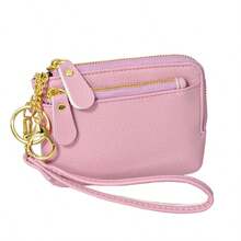 Minimalist Multi-Function Coin Purse, Zipper Pouch Wallet 2-In-1 Coin & Card Holder With Keychain, Suitable For Moms - Multicolor - View 13