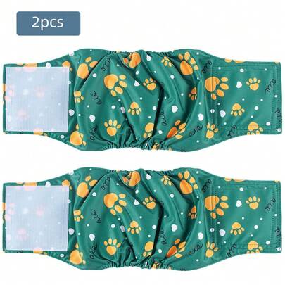 2 Stück waschbare und wiederverwendbare Windeln für männliche Hunde, atmungsaktiver Bund, bequem und glücklich für kleine Hunde im Sommer