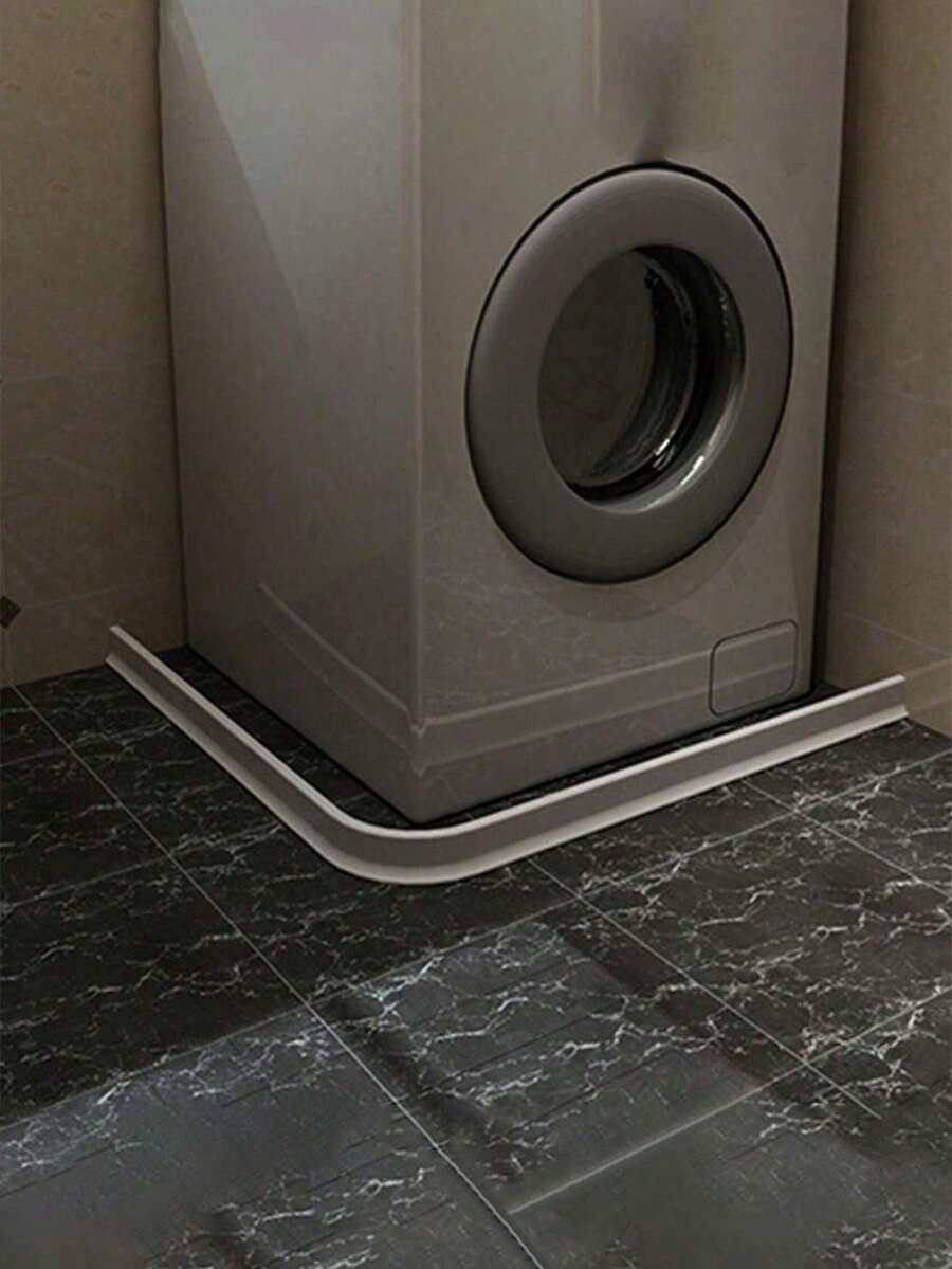 1条100厘米可折叠无框淋浴门槛挡水条，柔性防水干湿分离条 - 白色 - 查看 1