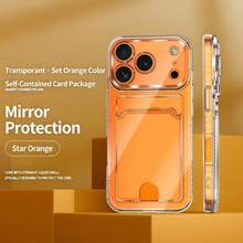 1pc Transparent Card Holder Case With Card Slots, Full Body Protective TPU Phone Case Compatible With Apple 17 Pro/17 Pro Max/ Air/17/16 Pro/16 Pro Max/16 Plus/16/16E And Galaxy S26 Ultra/S26 Plus/S26/S26 Edge/S25 Ultra/S25 Plus/S25/S25 Edge/S25 FE/A57/A37 A17/A07/A56/A36/A26/A55/A35/A25/A15 - Clear - View 9