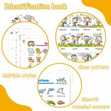 Libro de aprendizaje de vocabulario y alfabeto en inglés de 32 páginas, adecuado para la educación de la primera infancia, el desarrollo del lenguaje y el crecimiento del vocabulario, material de aprendizaje - Blanco - Ver 6