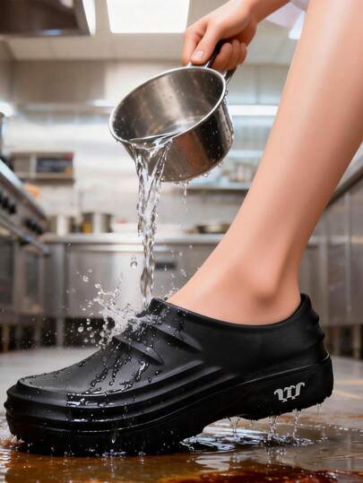 Women's EVA Waterproof Non-Slip Wear-Resistant Soft Bottom Kitchen Shoes, Suitable For Kitchen Work And Long-Time Standing