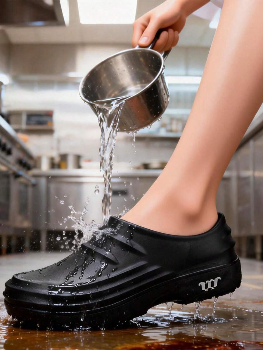 Women's EVA Non-Slip Wear-Resistant Soft Bottom Kitchen Shoes, Suitable For Kitchen Work And Long-Time Standing - Black - View 1