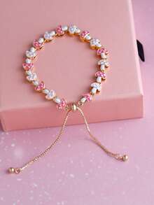 1pc Minimalist Double-Layer Electroplated Apple, Mushroom, Star, Moon, Cosmos, Dolphin, Ladybug, Flower, Duckling, Pentagram Beaded Bracelet, Unique Fashion Design, Versatile Accessory - Little Mushroom - View 12
