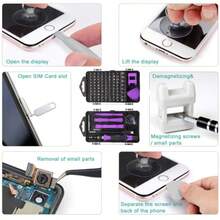115-In-1 Precision Screwdriver Set, Electronics Repair Tool Kit Micro Magnetic Bit With Flexible Shaft For Phone, Computer, Watch, Console, Doorbell, Electronic, Tools Gift - Purple - View 3
