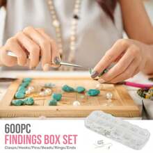 Jewelry Making Supplies Kit For Adults With Findings Accessories Box Set. Pliers & Wires For Handmade Bracelets, Necklaces, Earrings And Charms Arts & Crafts - Pink - View 6