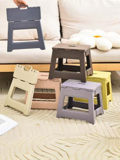 2pcs Multifunctional Durable Portable Adjustable PP Stool, Non-Slip Plastic Design, Suitable For Home, Kitchen, Bathroom - Travel And Fishing