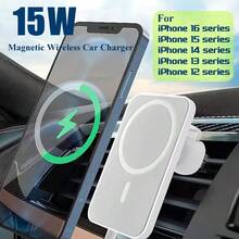 Wireless Car Charger, Super Fast Charging, Automatic Clamping Air Vent Car Phone Holder, Suitable For IPhone 17/16/15/14 Pro Max - White - View 2