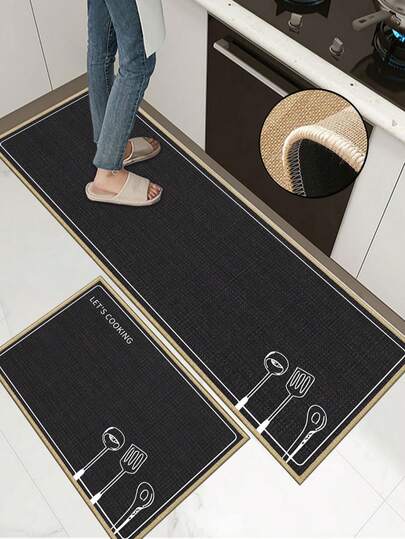 3.5mm Thick Soft Rubber Linen Kitchen Mat, Solid Color Kitchen Theme Style Absorbent Rug, Edged Carpet To Prevent Peeling, Water-Absorbing And Easy To Clean Mat, Linen Surface, Sponge Middle Layer, Rubber Bottom, Suitable For Kitchen Rugs, Kitchen Decor, Wedding Decor, Home Decor, Bathroom Mats, Entryway Mats, Laundry Room Mats, Hallway Carpets, Living Room Mats, Etc.