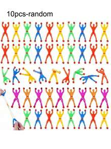 10pcs/Set Sticky Little People, Stretchy Climbing Toys, Sticky Toys, Party Favors, Fun Stress Relief Toys, Gift Bag Fillers, Random Colors - Multicolor - View 9