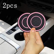 2pcs Universal Car Cup Holder Mats, Premium Rubber Cup Pads In Multiple Colors, Non-Slip Dust-Proof Easy To Clean Interior Accessories, Dedicated Cup Holder Protective Mats! Premium Rubber In Multiple Colors Available - 2pc Double-ring Mesh Anti-slip Coaster - View 15