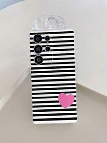 1个条纹心形图案镜头保护壳，兼容三星、Nothing、Pixel、INFINIX、苹果、小米红米等品牌手机。 - 彩色 - 查看 4