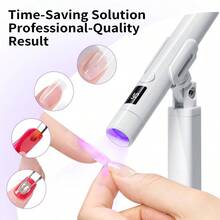 2-In-1 LED Nail Lamp With Stand, 360° Rotatable Design, USB Rechargeable With Battery Level Display, Gel Curing Dryer For Home & Salon Use - Multicolor - View 5