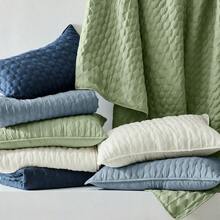 Sage Green Quilt Twin Size Bedding Sets With Pillow Sham, Lightweight Soft Bedspread Coverlet, Twin XL Thin Comforter Bed Cover, All Season Spring Summer, 2 Pieces, 68x90 Inches - GreenYellowgreenHueT - View 4