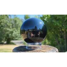 1pc Black Obsidian & Quartz Crystal Ball | Classic Stone Sphere, Suitable For Office & Home Decor, Ideal Birthday & Holiday Gift, Desktop Display - Black - View 13