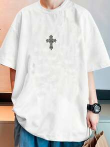 Camiseta Street Cruz Skate Skatista Camisa Blusa Unissex Masculino Feminino 100% Algodão Top Premium Streetwear Lançamento Envio Imediato Varias Cores!! Plus Size - Branco - Visão 3
