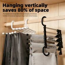 ZHGEE Space-Saving Stainless Steel Multi-Layer Pants Hanger - Foldable & Adjustable, Perfect For Closet Organization Closet For Clothes Hangers For Pants - Multicolor - View 3