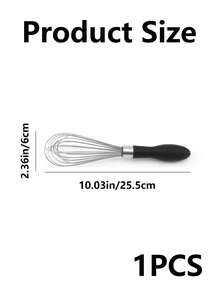 不锈钢丝打蛋器套装，适用于烹饪、洗碗机、烘焙、厨房等。 - 黑色 - 查看 2