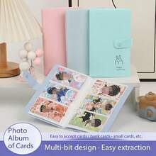 120张卡片装三格小狗素描动物卡片册，便携式卡片收藏册 - 多色 - 查看 8