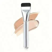 Ultra-Thin Foundation Brush, Face Contouring Brush, Suitable For Liquid Foundation, Blending, And Concealing, Quickly Creating A Flawless Makeup Look. Flat Makeup Brush Tool. - Silver - View 9