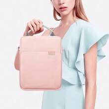 11/13 Inch Universal Tablet Protective Sleeve - With Handle And Detachable Shoulder Strap, Handheld And Crossbody Dual-Use, Suitable For New Pro M4/ Air M2, 10 (10.9 Inch), 9/8/7 (10.2 Inch), Air 5/4, Galaxy, Kindle And Android Tablets, Electronic Product Storage Bag For Travel, Office And Study - Pink - View 5
