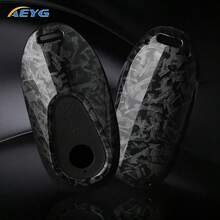 Ốp chìa khóa xe hơi bằng nhựa ABS kiểu sợi carbon cho các dòng xe C-Class, E-Class, S-Class, GLC W206 W214 W223 E300 C260 C300 S450 S500 S400 - Mercedes-Benz C-Class - Xem 1