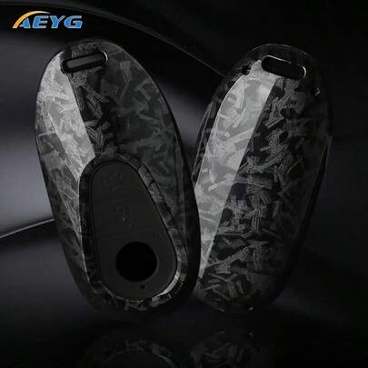 Ốp chìa khóa xe hơi bằng nhựa ABS kiểu sợi carbon cho các dòng xe C-Class, E-Class, S-Class, GLC W206 W214 W223 E300 C260 C300 S450 S500 S400