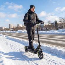 TODIMART D6 Electric Scooter Equipped With A 500W Brushless Motor | 25 Km/H | 35-40km Range | 48V/10.4AH Lithium Trivalent Battery | 10-Inch Off-Road Tires | Front And Rear Suspension. - Black - View 11