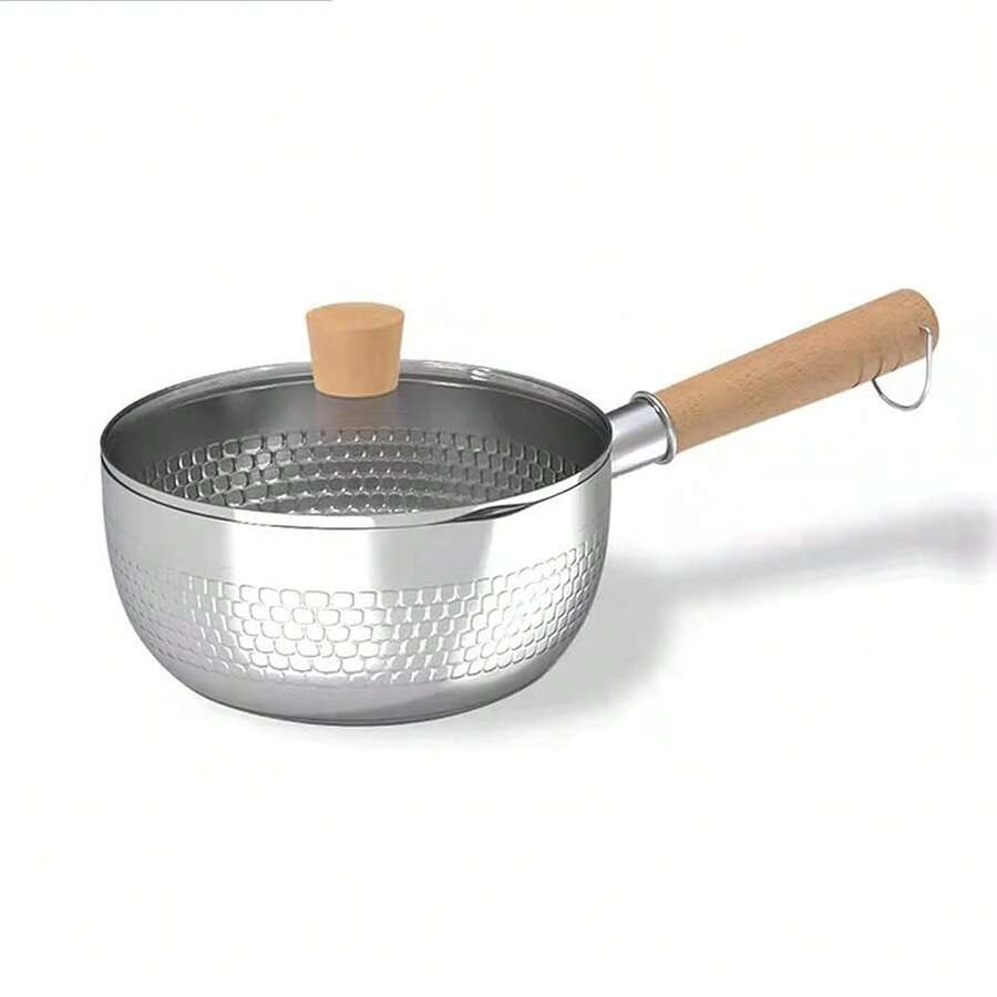 304 Stainless Steel Saucepan, Solid Wood Anti-Scalding Handle With Hook, Multipurpose Sauce Pan With Pour Spouts, Sauce Pot, CooFKing Pot (1.7 Quart/2.2Quart/3.0Quart) (7.8 Inch 2.2 Quarts) - 7,8 inch, 2,2 lít - Xem 1