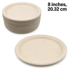 20/50 piezas Platos desechables gruesos y redondos - Aptos para microondas, a prueba de grasa, adecuados para barbacoa, picnic, camping al aire libre, catering - Para comida caliente y fría - Multicolor - Ver 12