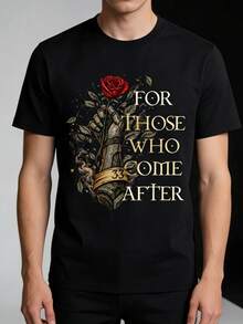 Expedition 33 Clair Obscur – For Those Who Come After Us – Casual Crew Neck T-Shirt, Perfect For Men. - màu đen - Xem 8