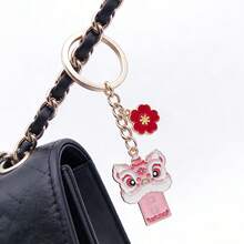 1pc Fashion Enamel Cute Tiger Head Auspicious Chinese Style Keychain New Year Chinese Style Blessing Keychain Bag Charms Purse Charms Perfect New Year Gift - New Year - View 6