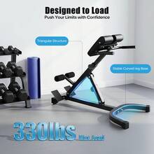 Roman Chair Back Extension Machine, Hyperextension Bench W/ Angle Height Adjust,Multi-Functional Bench For Full All-In-One Body Workout – Hyper Back Extension Roman Chair Adjustable Ab Sit Up Bench Decline Bench Flat Bench - Black - View 7